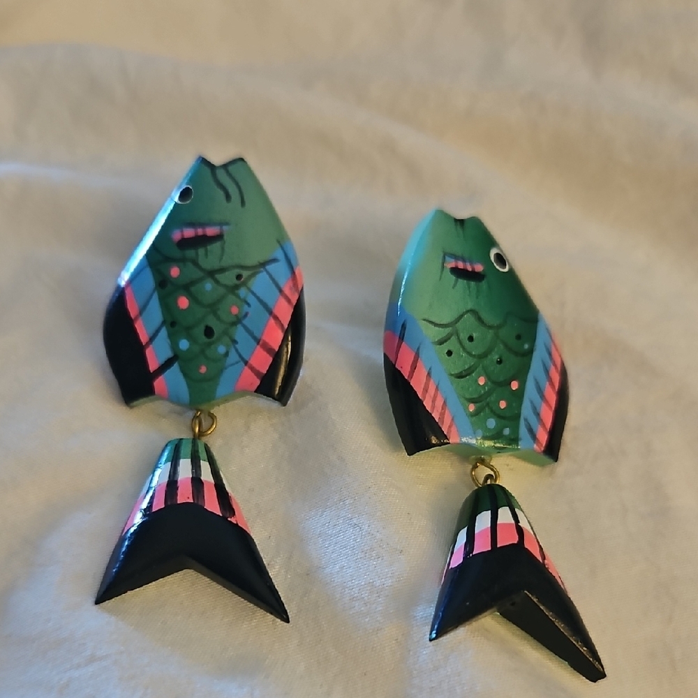 Colorful Fish-Shaped Earrings
